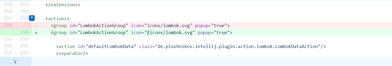 IDEA插件报错：com.intellij.diagnostic.PluginException: Icon cannot be found in 'icons/lombok.svg'